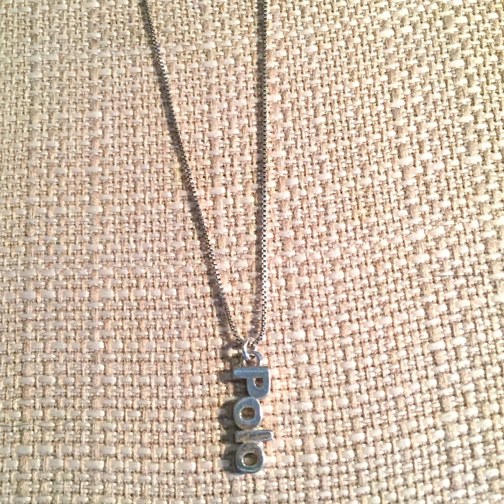 Sterling silver “polo” necklace.
